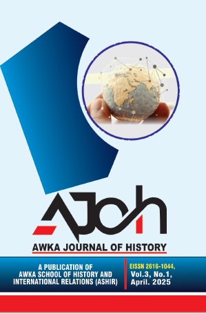 View Vol. 3 No. 1 (2025): AWKA JOURNAL OF HISTORY (AJOH)