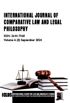 View Vol. 6 No. 3 (2024): INTERNATIONAL JOURNAL OF COMPARATIVE LAW AND LEGAL PHILOSOPHY (IJOCLLEP)