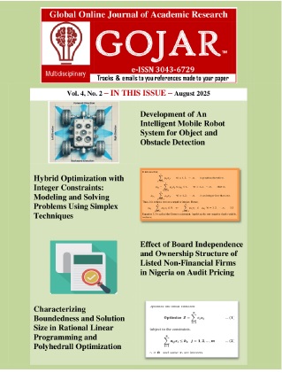 					View Vol. 4 No. 2 (2025): GLOBAL ONLINE JOURNAL OF ACADEMIC RESEARCH (GOJAR)
				